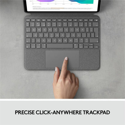 Logitech Combo Touch Keyboard and Cover Case for 11-Inch iPad Pro (3rd & 2nd Generation) - Oxford Gray