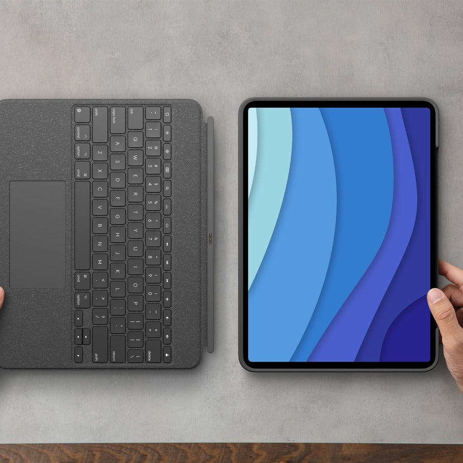Logitech Combo Touch Keyboard Case for iPad Pro 12.9-inch (5th Generation), Oxford Gray