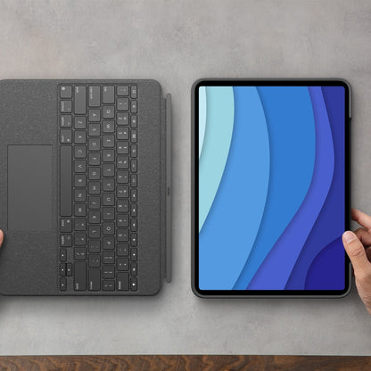 Logitech Combo Touch Keyboard Case for iPad Pro 12.9-inch (5th Generation), Oxford Gray
