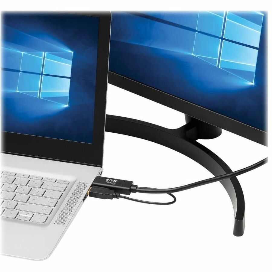 Eaton Tripp Lite Series HDMI to DisplayPort 1.2 Active Adapter Cable - 4K, USB Power, 6.6 ft, Black