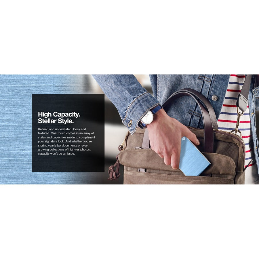 Seagate One Touch STKG2000402 1.95TB External Solid State Drive with USB 3.1 Type C - Blue