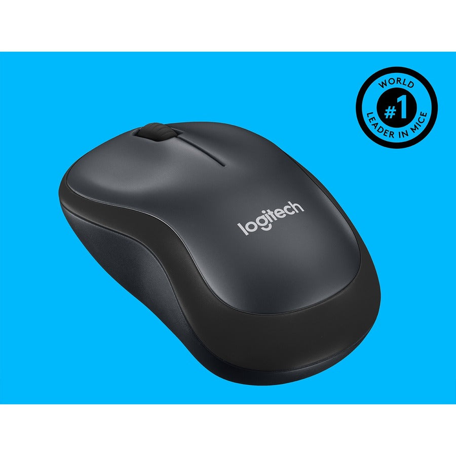 Logitech M220 Silent Wireless Mouse – 2.4 GHz, 1000 DPI Optical Tracking, 18-Month Battery Life, Ambidextrous Design, Black