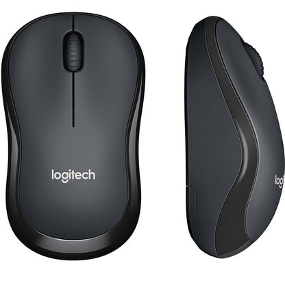 Logitech M220 Silent Wireless Mouse – 2.4 GHz, 1000 DPI Optical Tracking, 18-Month Battery Life, Ambidextrous Design, Black