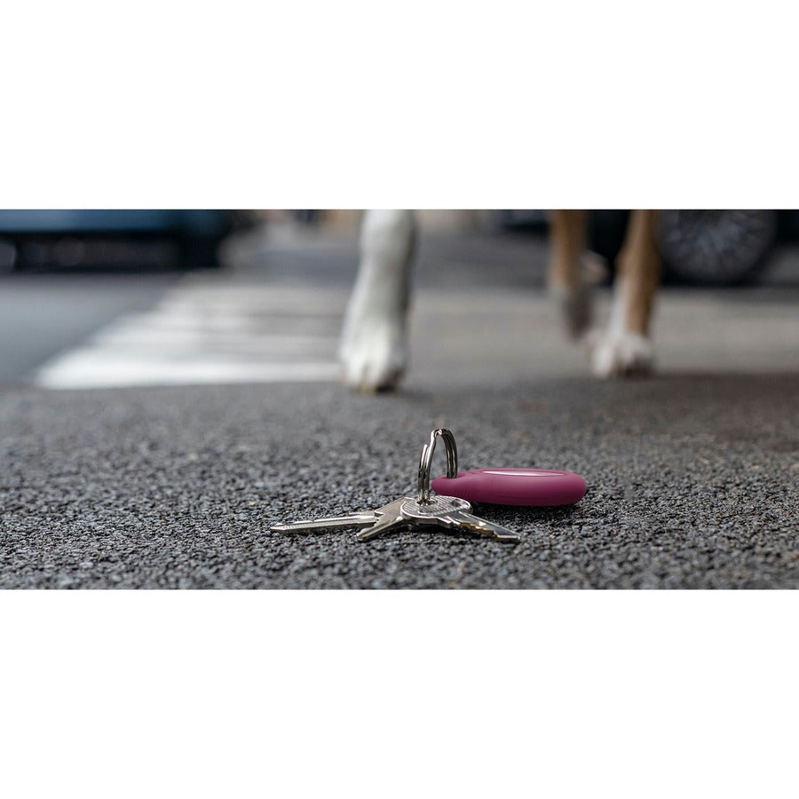 Belkin Secure Holder with Key Ring for Apple AirTag - Pink Asset Tracking Loop