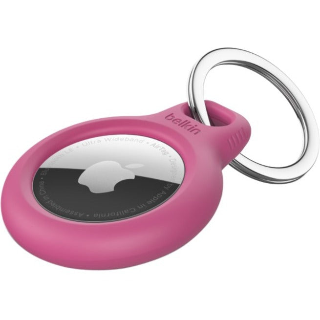 Belkin Secure Holder with Key Ring for Apple AirTag - Pink Asset Tracking Loop