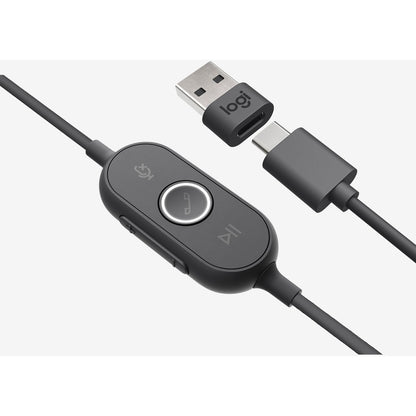 Logitech Zone 750 Wired Headset with Noise-Canceling Microphone and USB-C/USB-A Compatibility
