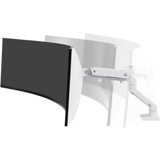 Ergotron HX Desk Monitor Arm with HD Pivot for 49-Inch Curved Displays – White