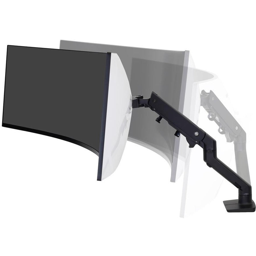 Ergotron HX Desk Monitor Arm with HD Pivot for Curved Displays - Matte Black