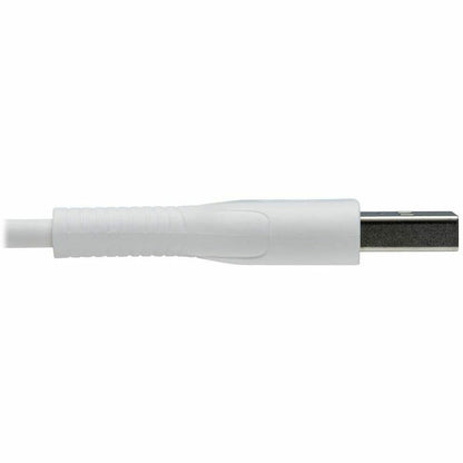Eaton Tripp Lite Series Safe-IT USB-A to Lightning Sync and Charge Cable, 9.8 ft, MFi Certified, White