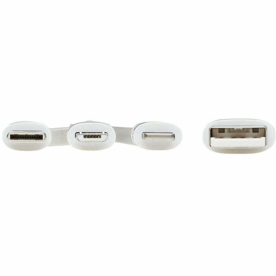 Eaton Tripp Lite Series Safe-IT Universal 4 ft. USB-A to Lightning, Micro-B & USB-C Sync/Charge Cable with Antibacterial Protection