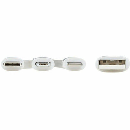 Eaton Tripp Lite Series Safe-IT Universal 4 ft. USB-A to Lightning, Micro-B & USB-C Sync/Charge Cable with Antibacterial Protection