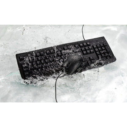 Kensington Pro Fit Washable Wired Desktop Set – Waterproof, Rugged 104-Key Keyboard & Ambidextrous Mouse with 1600 DPI Optical Sensor