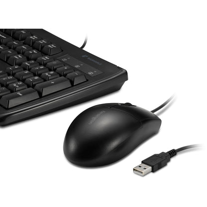 Kensington Pro Fit Washable Wired Desktop Set – Waterproof, Rugged 104-Key Keyboard & Ambidextrous Mouse with 1600 DPI Optical Sensor