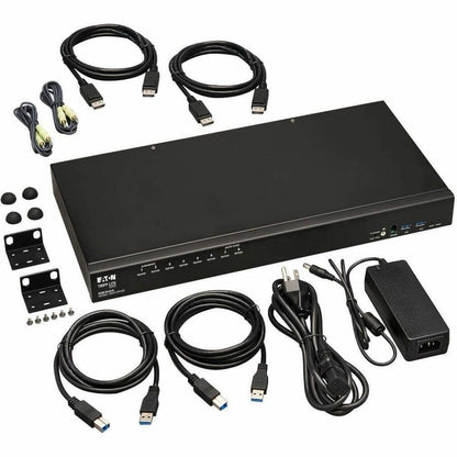 Eaton Tripp Lite Series B024-DPU08 8-Port DisplayPort and USB KVM Switch with 4K Video and Audio