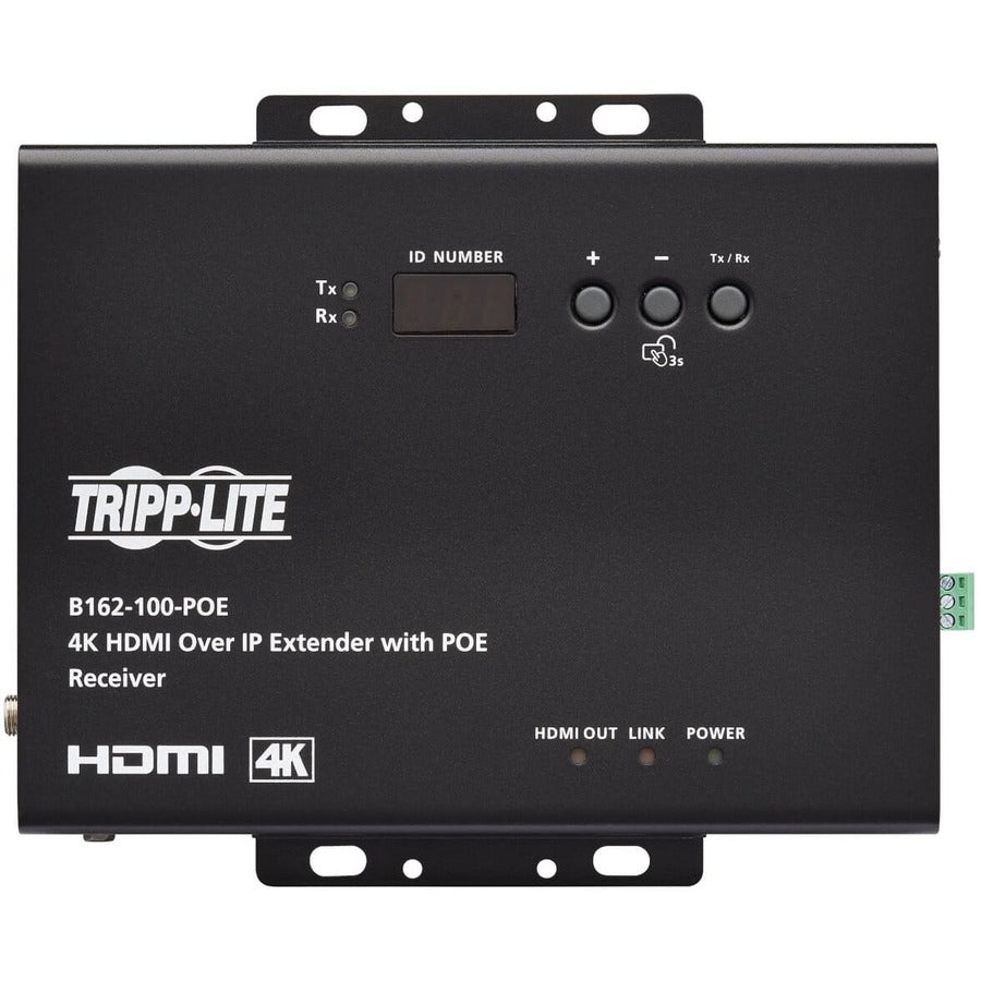 Eaton Tripp Lite Series HDMI over IP Extender Receiver - 4K UHD, PoE, 328 ft (100 m)
