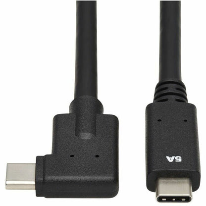Eaton Tripp Lite Series USB-C to USB-C Cable (M/M) - 10 Gbps Data Transfer, 100W Power Delivery, Right-Angle Connector, 3.3 ft.