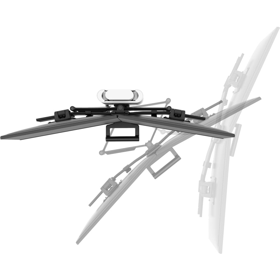 Ergotron TRACE Dual Monitor Mount (White) – Adjustable Desk Mount for 27-Inch LCD Displays