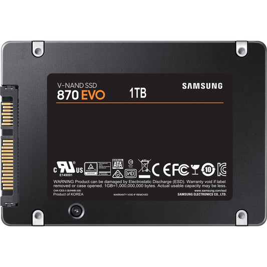 Samsung 870 EVO MZ-77E1T0BW 1TB SATA 2.5-Inch Internal SSD for Reliable Performance