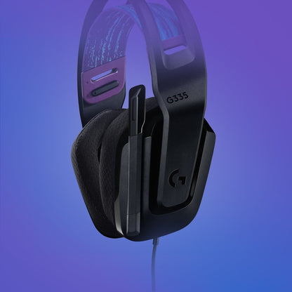 Logitech G335 Wired Gaming Headset - Lightweight Comfort, Multi-Platform Compatibility, Stereo Sound with 40mm Drivers