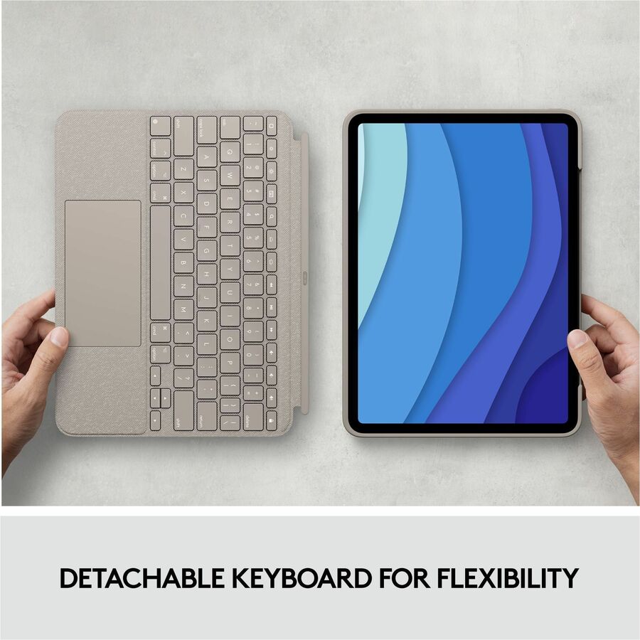 Logitech Combo Touch Keyboard Case for 11-Inch iPad Pro (3rd & 2nd Generation) – Sand