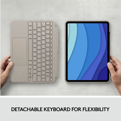 Logitech Combo Touch Keyboard Case for 11-Inch iPad Pro (3rd & 2nd Generation) – Sand