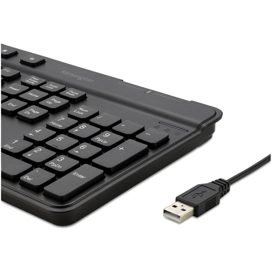 Kensington K55115US Wired Keyboard - Reliable Cable Connection with Fast Response