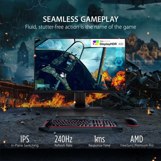 ViewSonic OMNI XG2431 24-Inch Full HD Gaming Monitor with 240Hz Refresh Rate and 0.5ms Response Time