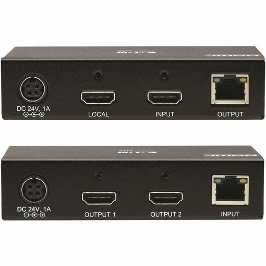 Eaton Tripp Lite Series 2-Port HDMI over Cat6 Extender Kit - 4K UHD 60Hz, HDR, 4:4:4, PoC, 230 ft