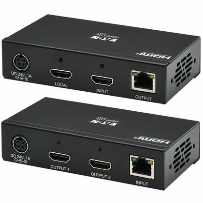 Eaton Tripp Lite Series 2-Port HDMI over Cat6 Extender Kit - 4K UHD 60Hz, HDR, 4:4:4, PoC, 230 ft