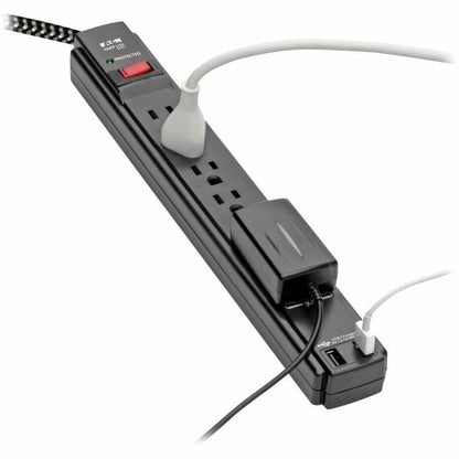 Eaton Tripp Lite Series Safe-IT TLP610BUAM 6-Outlet Surge Protector with USB Charging and Antimicrobial Protection