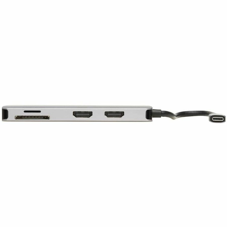Eaton Tripp Lite Series U442-DOCK8-GG USB-C Docking Station with Dual 4K HDMI, USB 3.2 Ports, Memory Card Readers and 100W Power Delivery
