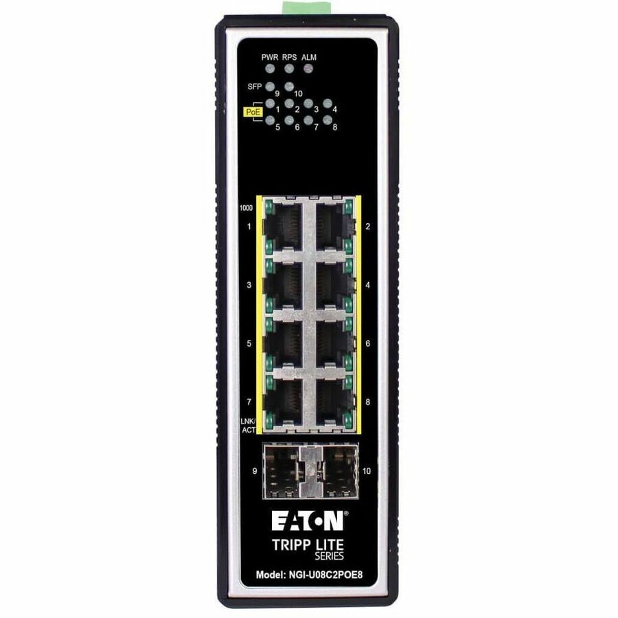 Eaton Tripp Lite Series 8-Port Unmanaged Gigabit Ethernet Switch with PoE+ and SFP Slots