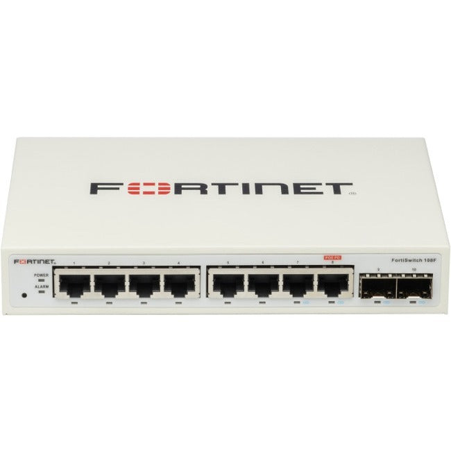 Fortinet FortiSwitch 108F Ethernet Switch – Managed 8-Port Gigabit PoE+ Desktop Switch