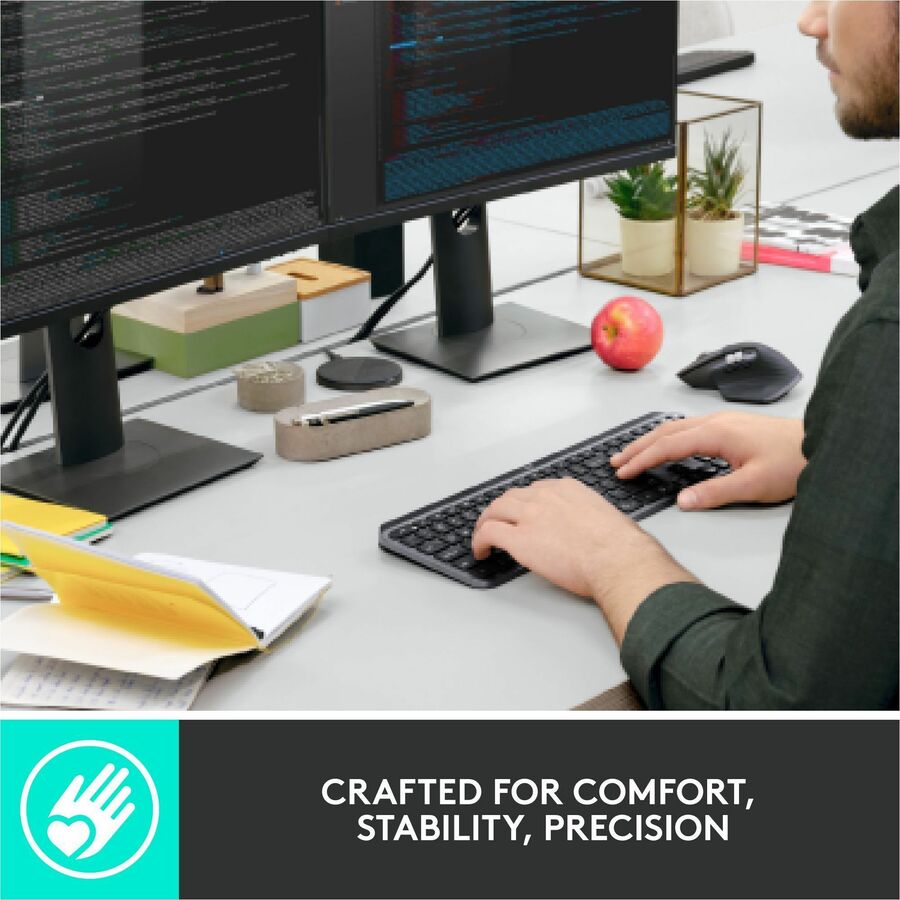 Logitech MX Keys for Business Wireless Illuminated Keyboard - Graphite, Part 920-010116