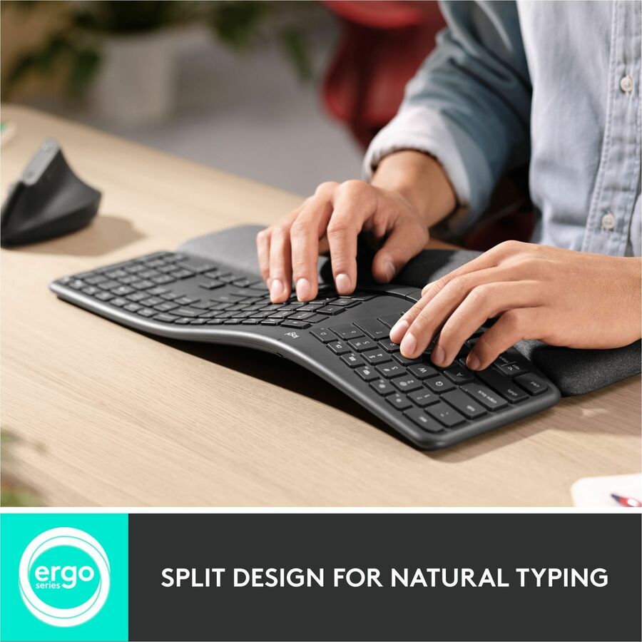 Logitech Ergo K860 Split Wireless Ergonomic Keyboard for Business - Graphite