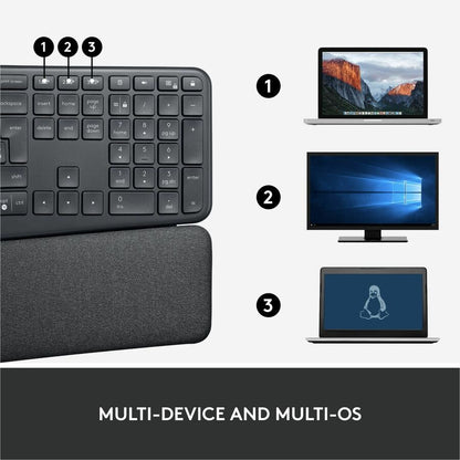 Logitech Ergo K860 Split Wireless Ergonomic Keyboard for Business - Graphite