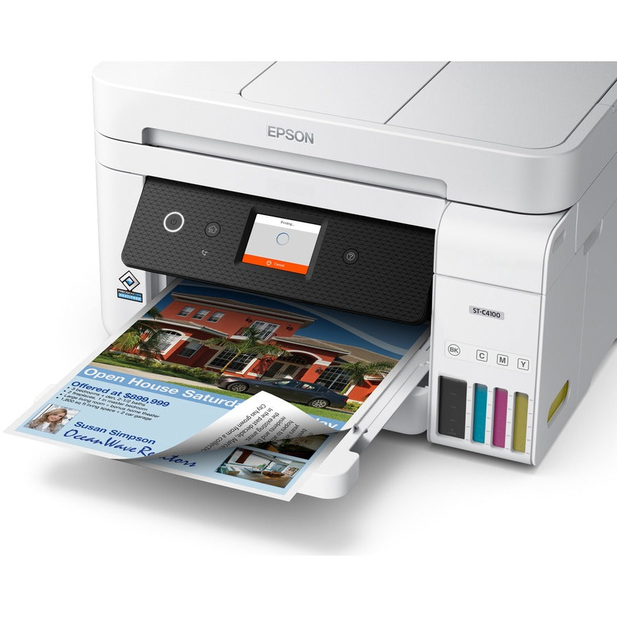 Epson WorkForce ST-C4100 Wireless Supertank Color Multifunction Printer