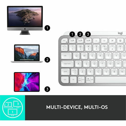 Logitech MX Keys Mini Pale Gray Wireless Keyboard for Creators and Professionals