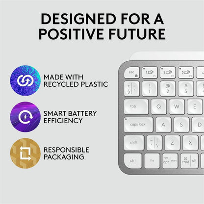 Logitech MX Keys Mini Pale Gray Wireless Keyboard for Creators and Professionals
