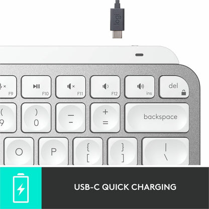 Logitech MX Keys Mini Pale Gray Wireless Keyboard for Creators and Professionals
