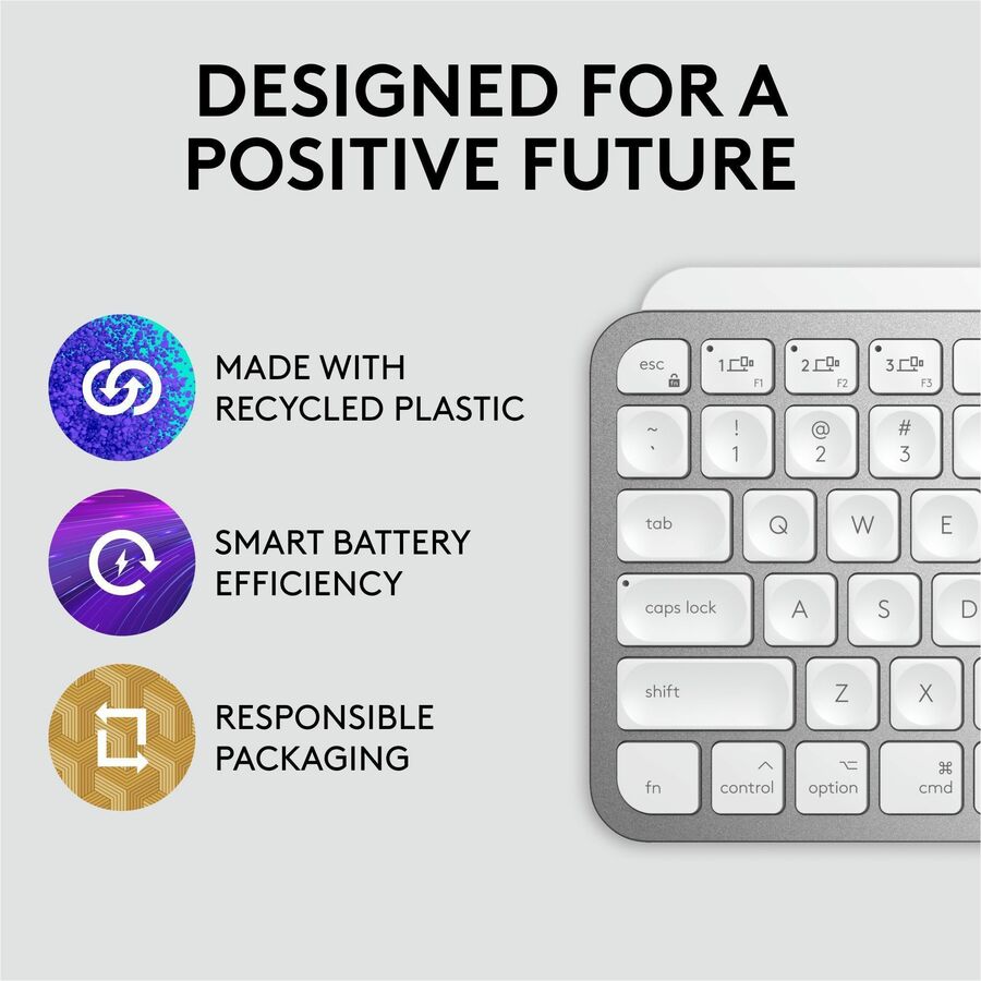 Logitech MX Keys Mini for Mac - Wireless Backlit Keyboard with Smart Illumination and Bluetooth Connectivity