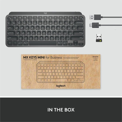 Logitech MX Keys Mini for Business Wireless Keyboard with Backlit Keys, Graphite