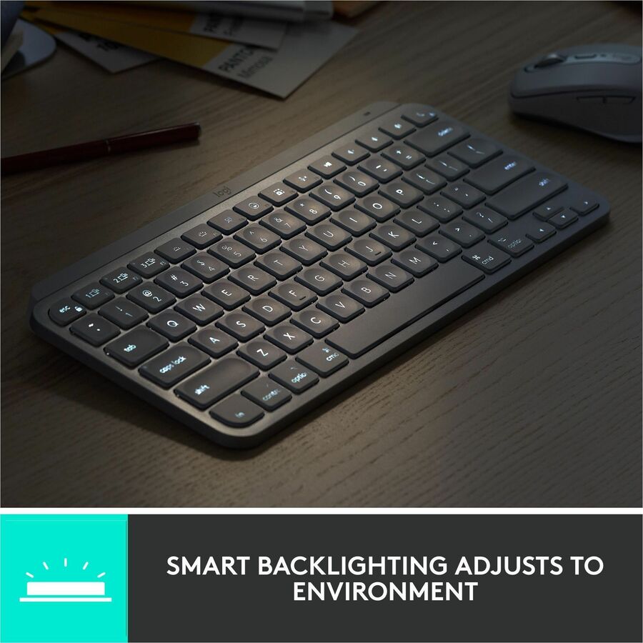 Logitech MX Keys Mini for Business Wireless Keyboard with Backlit Keys, Graphite