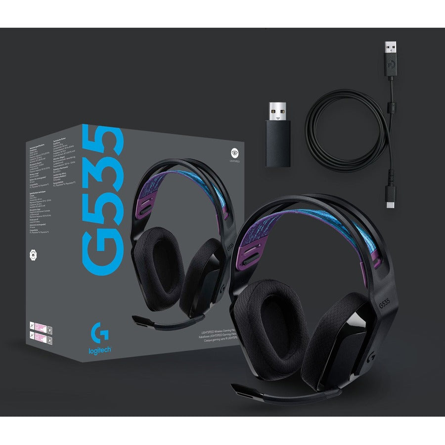 Logitech G535 Wireless Gaming Headset with 40mm Drivers and Up to 33 Hours Battery Life