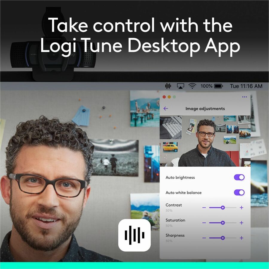 Logitech C920e HD 1080p Webcam with Built-in Microphones and Privacy Shutter