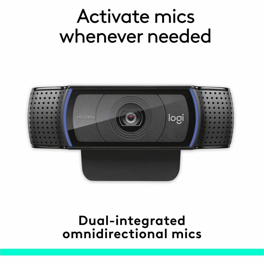 Logitech C920e HD 1080p Webcam with Built-in Microphones and Privacy Shutter