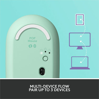 Logitech POP Mouse with Emoji - Daydream Mint Wireless Bluetooth Mouse