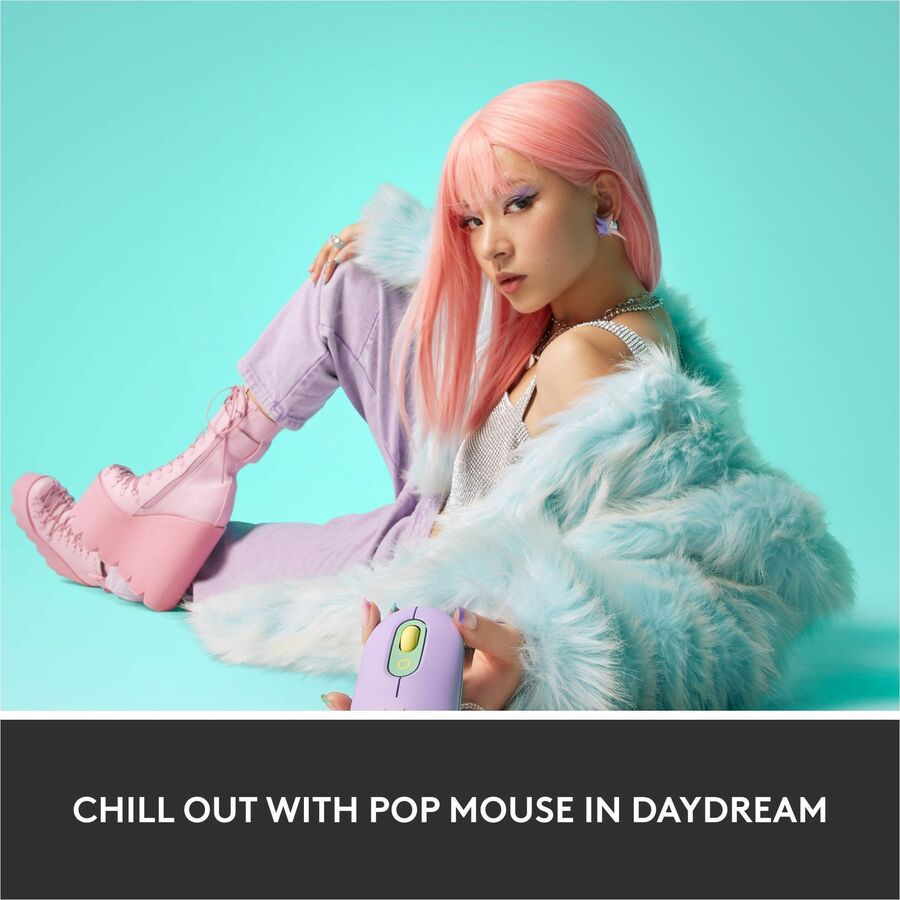 Logitech POP Mouse with Emoji - Daydream Mint Wireless Bluetooth Mouse