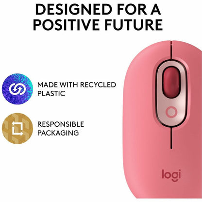 Logitech POP Mouse with Emoji - Heartbreaker Rose Wireless Bluetooth Mouse