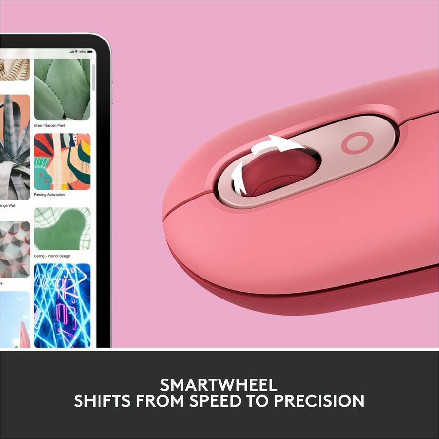 Logitech POP Mouse with Emoji - Heartbreaker Rose Wireless Bluetooth Mouse